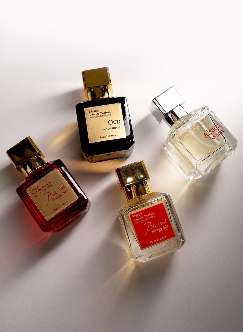ماسون مجموعة هدايا عطور فاخرة - ٤ عبوات (٣٠ مل) أو دو برفيوم للرجال والنساء | عطر للجنسين يدوم طويلًا - باركرات، خشب العود، الألزاس | مجموعة هدايا عطور للجنسين - Image 3