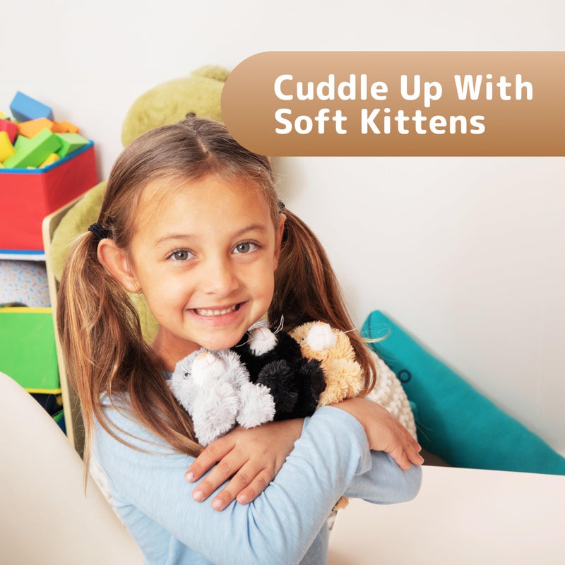 PREXTEX Plush Cat Toys Stuffed Animal with 3 Cats Baby Stuffed Animals  Big Cat Zippers 3 Little Plush Baby Kittens  Animal with Babies  Gift for Cats Lovers - Image 3