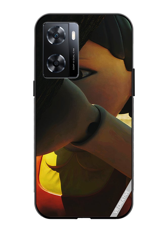 VR CREATIVE Protective Case Cover For Oppo A57/A77s Squid Game Girl Statue Design Multicolour - Image 1