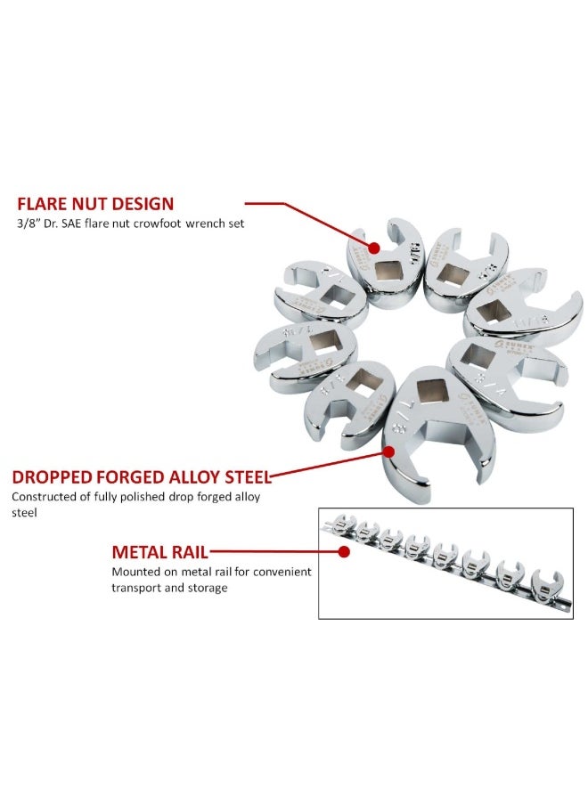 Sunex Tools 9708 3 8 Inch Drive Fractional Crowfoot Flare Nut Wrench Set 3 8 Inch 7 8 Inch Fully Polished 8 Piece - pzsku/ZE34681D07CF52613DC47Z/45/_/1720067166/c56a7734-1456-4fc0-80e9-c5da104d1794