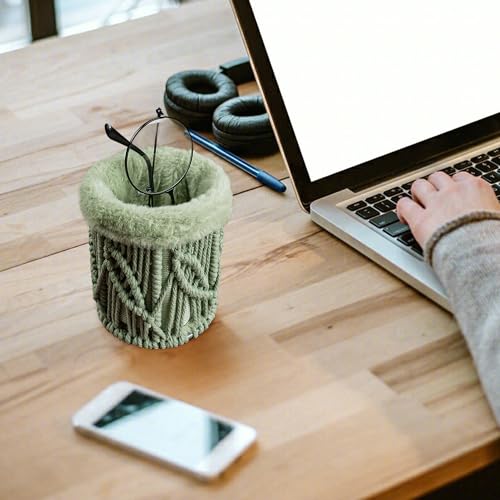 HOSROOME Glasses Holder for Nightstand Boho Decor Eyeglass Holder Stand for Office Desk Organizer-Green - Image 3