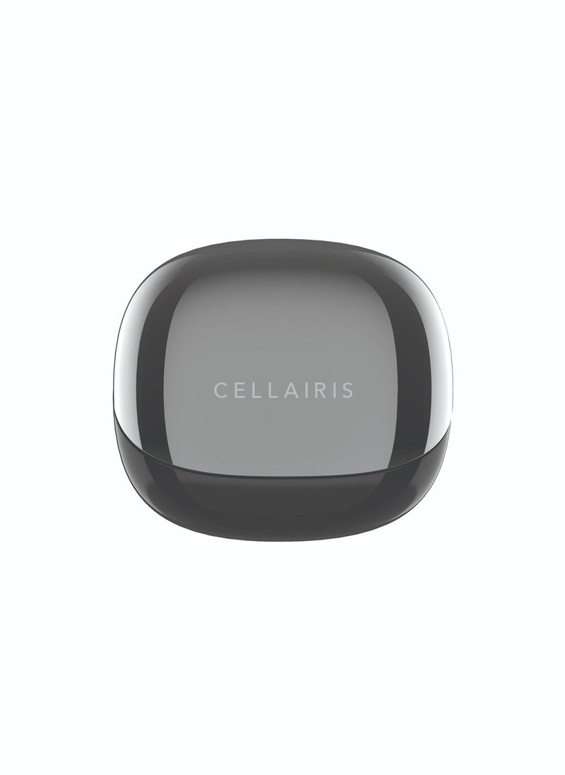 Cellairis - OPAL TWS Wireless Earbuds, In-Ear Bluetooth V5.3 + EDR, Noise Reduction, Talk/Music Time: 4-5 hours, Light-Weight Wireless Earphones – Chrome Black - Image 1