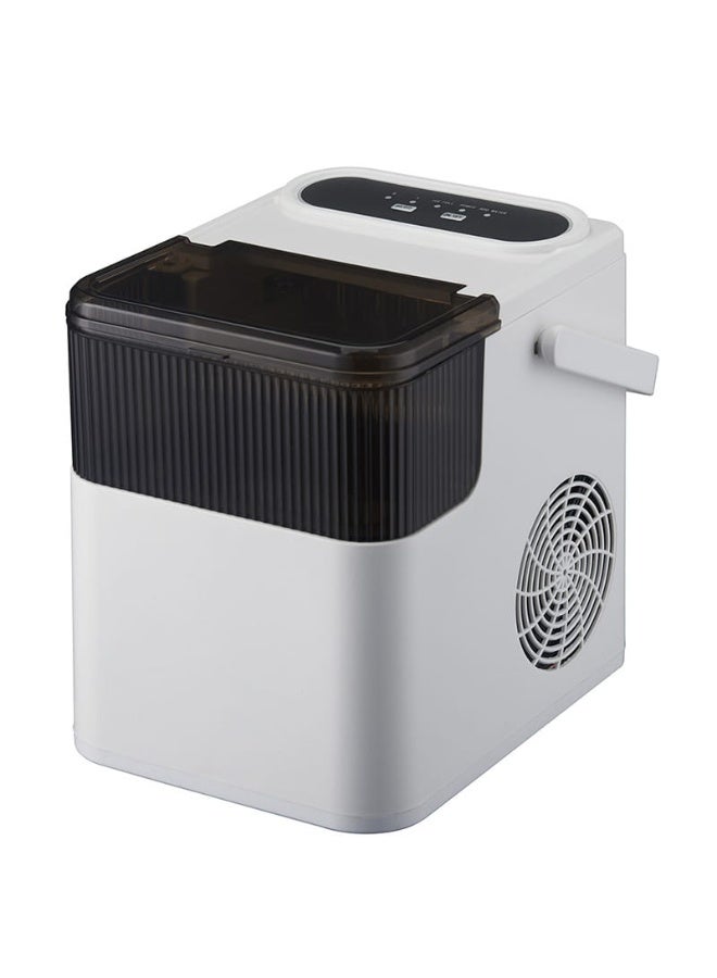 ماكينة صنع الثلج Bullet بسعة 1.8 لتر، ماكينة صنع ثلج محمولة توضع على سطح الطاولة، بقوة 300 واط، سريعة وهادئة مع خزان مياه ومغرفة - للاستخدام المنزلي والمكتبي والمطبخي والبار والمقهى. إنتاج سريع للثلج في دقائق. تنتج الثلج في غضون 6-8 دقائق فقط، مما يمنحك ثلجًا طازجًا بسرعة للمشروبات والعصائر والكوكتيلات - مثالية للاستخدام المنزلي أو المكتبي أو في المقهى - Image 4