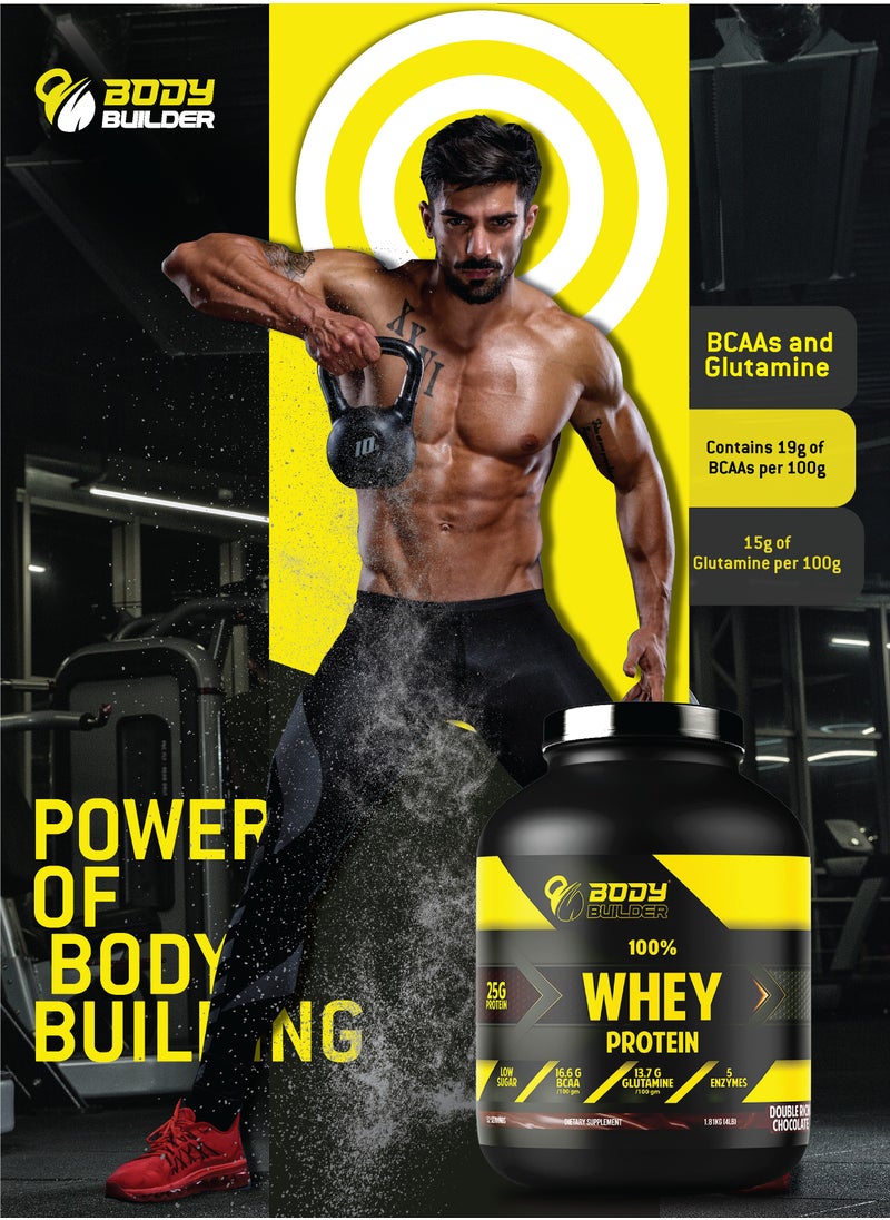 Body Builder - Body Builder 100% Whey Protein, Lean Muscles Growth and Support Recovery, Vanilla Marshmallow Flavor, 4 Lbs - Image 1