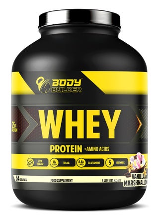Body Builder 100% Whey Protein, Lean Muscles Growth and Support Recovery, Vanilla Marshmallow Flavor, 4 Lbs - pzsku/ZE34692F27E7F44D672C1Z/45/1760259842/5347a373-5f74-4df5-bfaa-28e6cf5a94bf