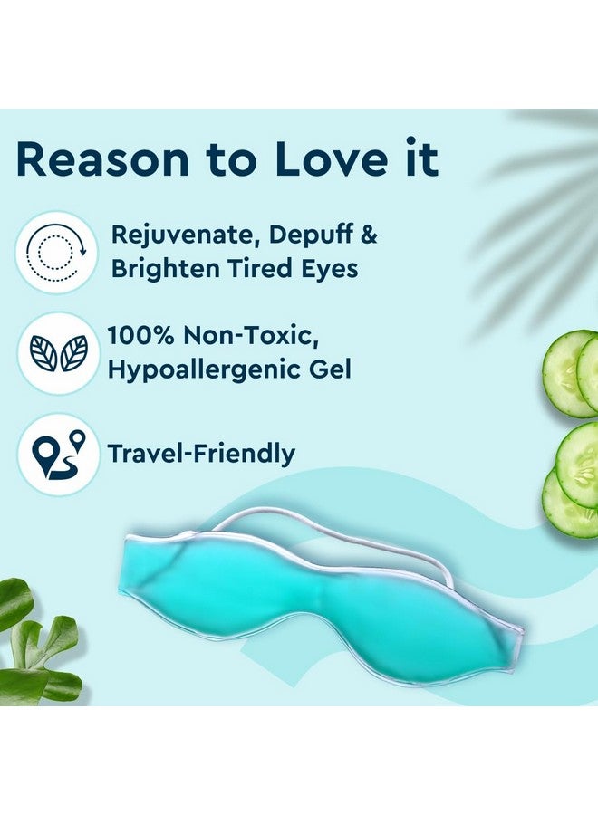 GUBB قناع جل مهدئ للعيون للهالات السوداء والعيون المنتفخة والعيون الجافة وتخفيف الألم والاحمرار لرقع العيون للاسترخاء والتبريد للعيون للنساء والرجال ملائم عالمي باللون الأزرق - Image 4