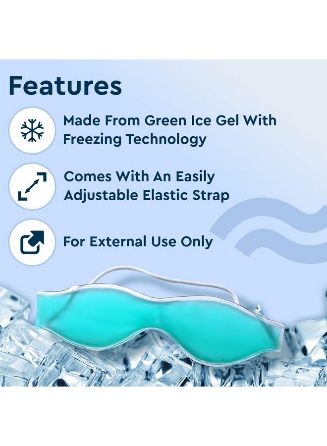 GUBB قناع جل مهدئ للعيون للهالات السوداء والعيون المنتفخة والعيون الجافة وتخفيف الألم والاحمرار لرقع العيون للاسترخاء والتبريد للعيون للنساء والرجال ملائم عالمي باللون الأزرق - Image 3