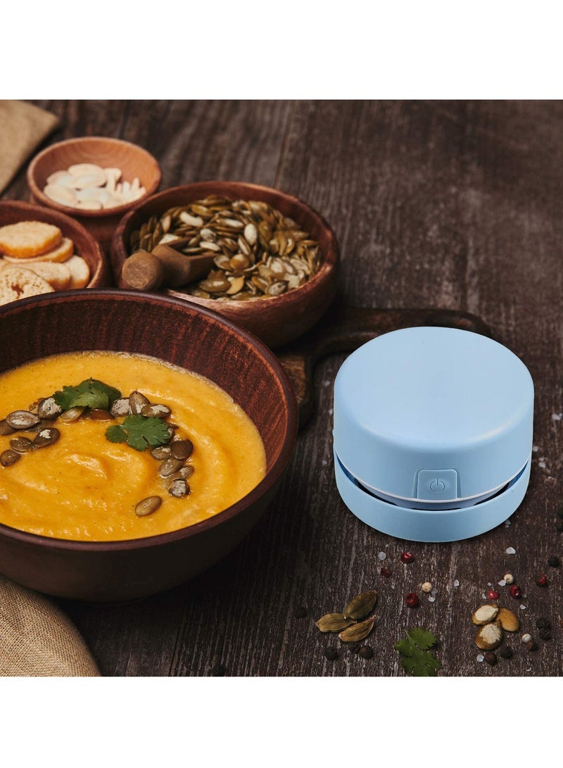 مكانس سطح المكتب، أدوات رسومات الألماس القابلة لإعادة الشحن، لتنظيف الألماس المنسكب، ملحقات رسومات الألماس 5D، منظم مكانس صغيرة للطاولات (وردي وأزرق، مع فرشتين) - Image 3