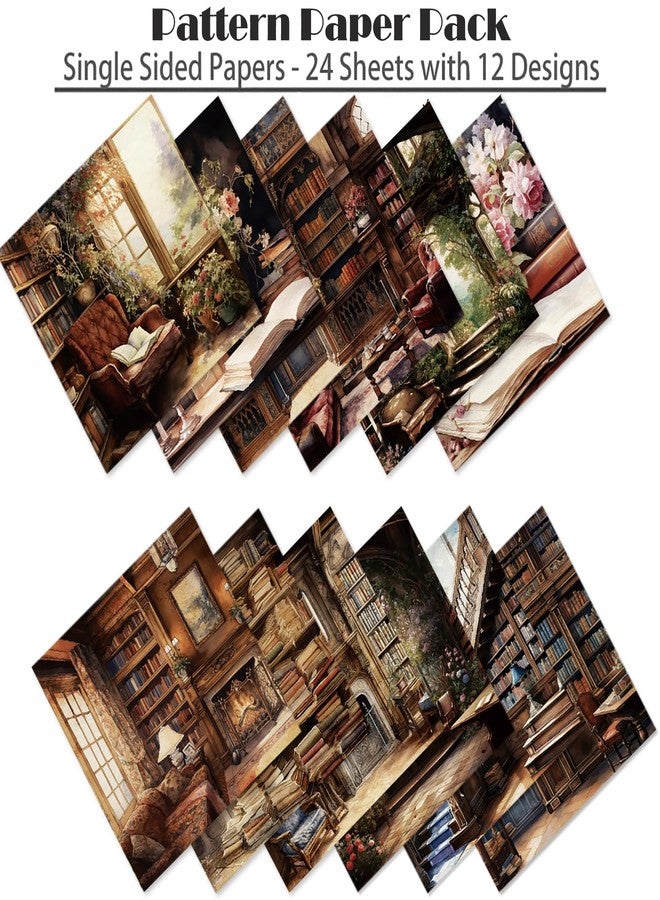 YASMEN Scrapbook Paper 6X6, Card Making Supplies, Single-Sided Cardstock Paper Pads, Decorative Craft Paper, Vintage Patterned Paper Pack, Decopodge Papers, Scrapbooking Junk Journal Supplies-24 Sheets - Image 3