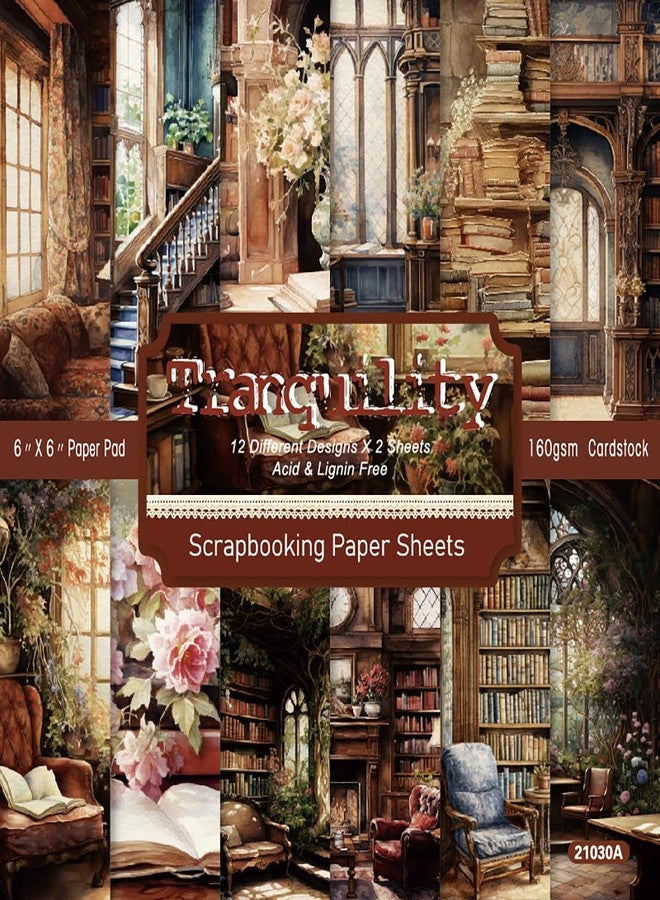 YASMEN Scrapbook Paper 6X6, Card Making Supplies, Single-Sided Cardstock Paper Pads, Decorative Craft Paper, Vintage Patterned Paper Pack, Decopodge Papers, Scrapbooking Junk Journal Supplies-24 Sheets - Image 1