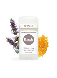 HUMBLE SIMPLE AND TRUE. HUMBLE BRANDS Aluminum-Free Deodorant, Vegan and Cruelty- free, Formulated for Sensitive Skin, Patchouli & Copal, 2.5 Ounce (Pack of 1)  - Image 4