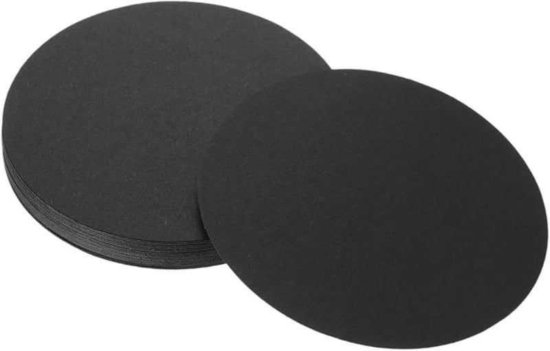 مجموعة لوحات إعلانات ورق مقوى مستديرة سوداء من 20 قطعة لديكورات الفنون - Image 5