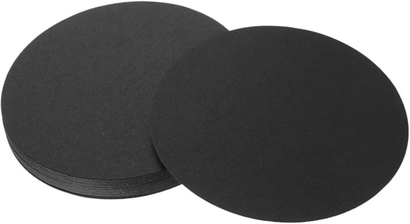 مجموعة لوحات إعلانات ورق مقوى مستديرة سوداء من 20 قطعة لديكورات الفنون - Image 4