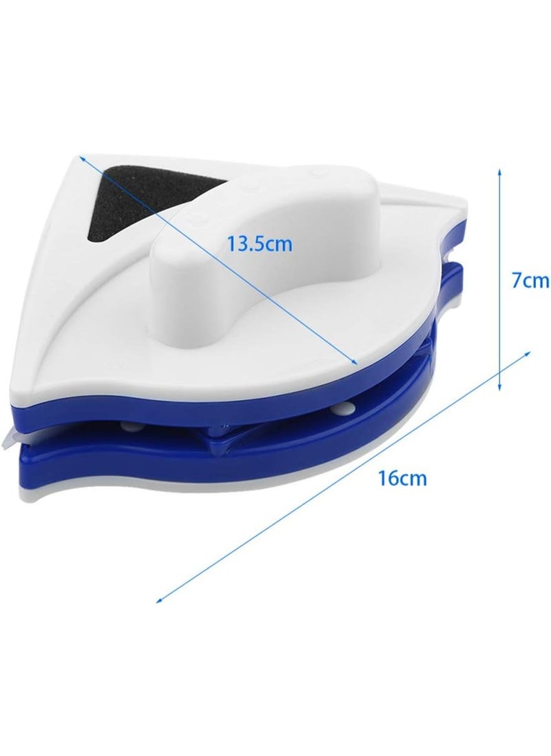 SUKILO - Double-Sided Magnetic Window Cleaner Wiper Brush – Glass Cleaning Tool with Strong Suction & Triangular Design for Single Glazed Windows, Mirrors & Tiles – White - Image 1