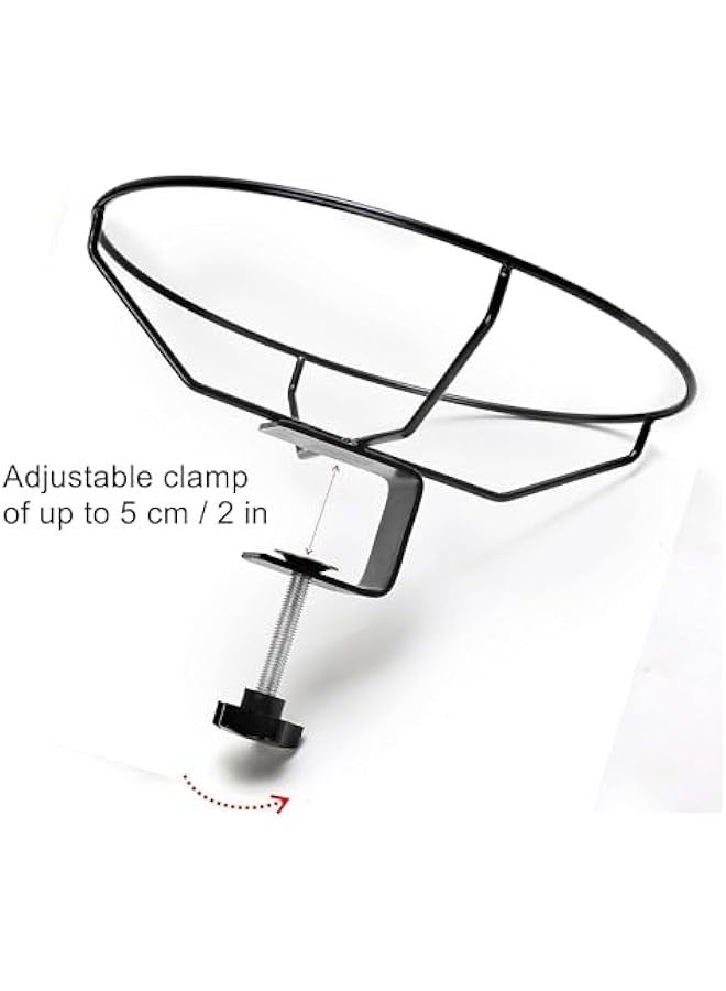 بيوينتي Diylove Bird Bath Deck Mounted Bowl 12 Inches, Balcony Railing Birdbaths Unheated, Bird Bath Fence Clamp Detachable,Heavy Duty Sturdy Clamp, Outdoor Garden Mounted Birdfeeder for Attracting Birds - Image 4