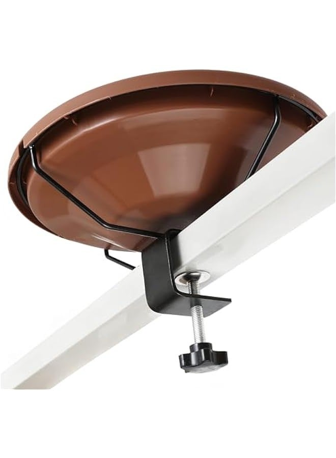 بيوينتي Diylove Bird Bath Deck Mounted Bowl 12 Inches, Balcony Railing Birdbaths Unheated, Bird Bath Fence Clamp Detachable,Heavy Duty Sturdy Clamp, Outdoor Garden Mounted Birdfeeder for Attracting Birds - Image 5