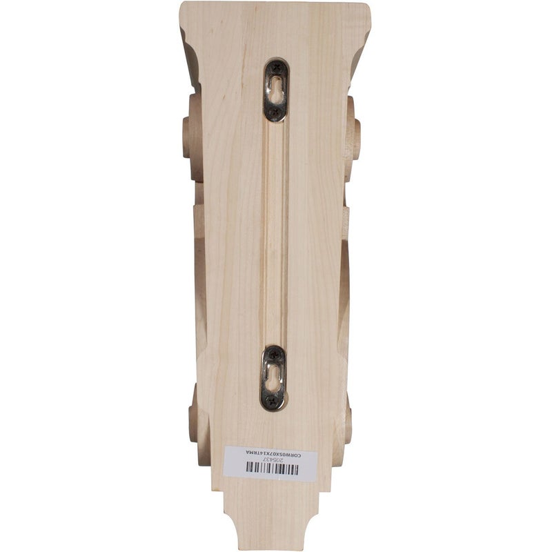 Ekena Millwork CORW05X07X14TRMA Large Traditional Wood Corbels, 5"W x 6 3/4"D x 14"H, Maple - Image 4