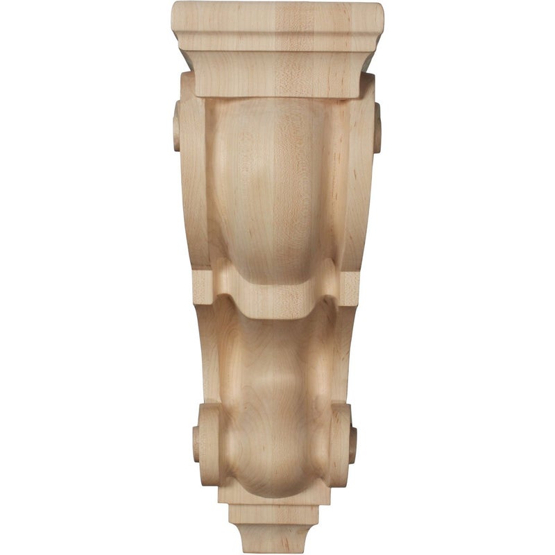 Ekena Millwork CORW05X07X14TRMA Large Traditional Wood Corbels, 5"W x 6 3/4"D x 14"H, Maple - Image 2