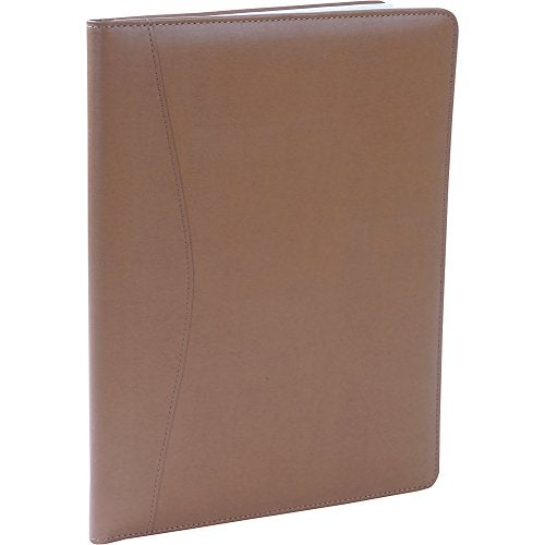 Royce Leather Writing Portfolio Padfolio, Presentation Folder, Business Case with Inserted Note Pad and Folder for Documents (Tan) - Image 1