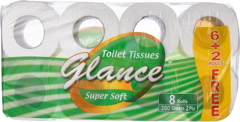 Glance Toilet Tissue Super Soft, 8 Pieces - Pack Of 1 - Image 2