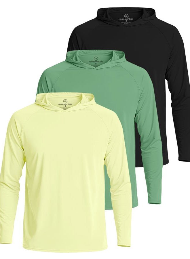 REALESSENTIALS Mens Rashguard Hoodie- Set 6, S - Image 1