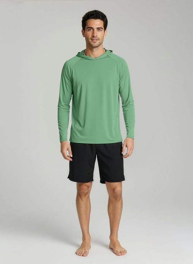 REALESSENTIALS Mens Rashguard Hoodie- Set 6, S - Image 4