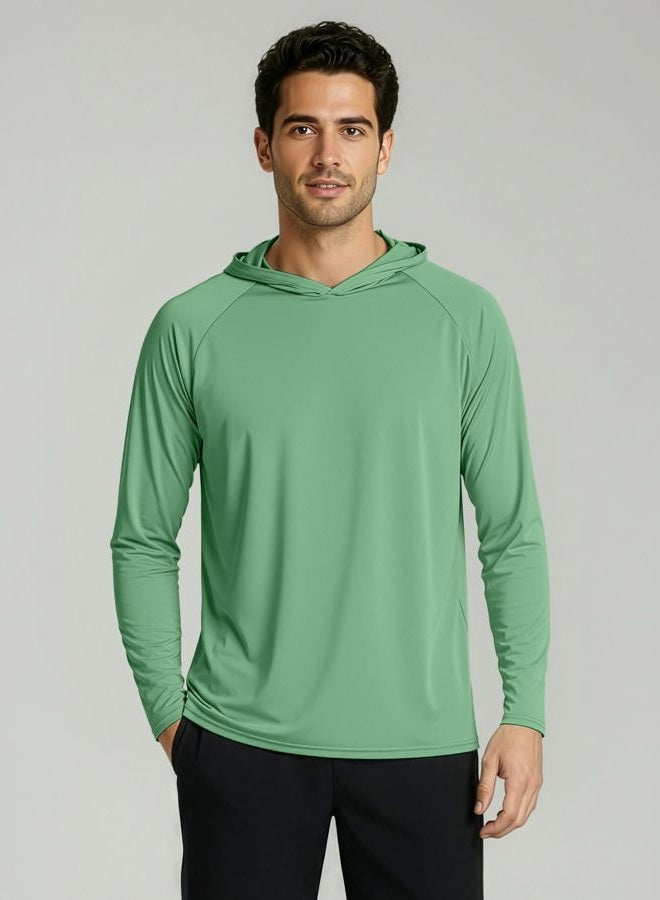 REALESSENTIALS Mens Rashguard Hoodie- Set 6, S - Image 2