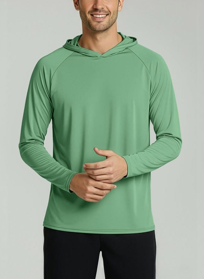 REALESSENTIALS Mens Rashguard Hoodie- Set 6, S - Image 3