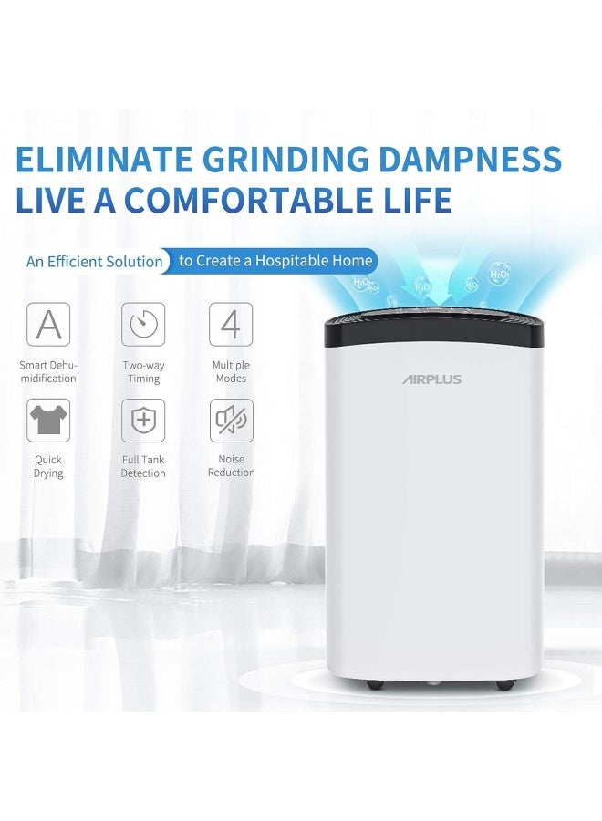 airplus مجفف هواء AIRPLUS 1500 قدم مربع للقاعدة 30 بوصة مجفف قوي للمنزل الغرف الكبيرة غرف النوم سعة كافية خزان مياه مع خرطوم تصريف AP1907 - Image 3