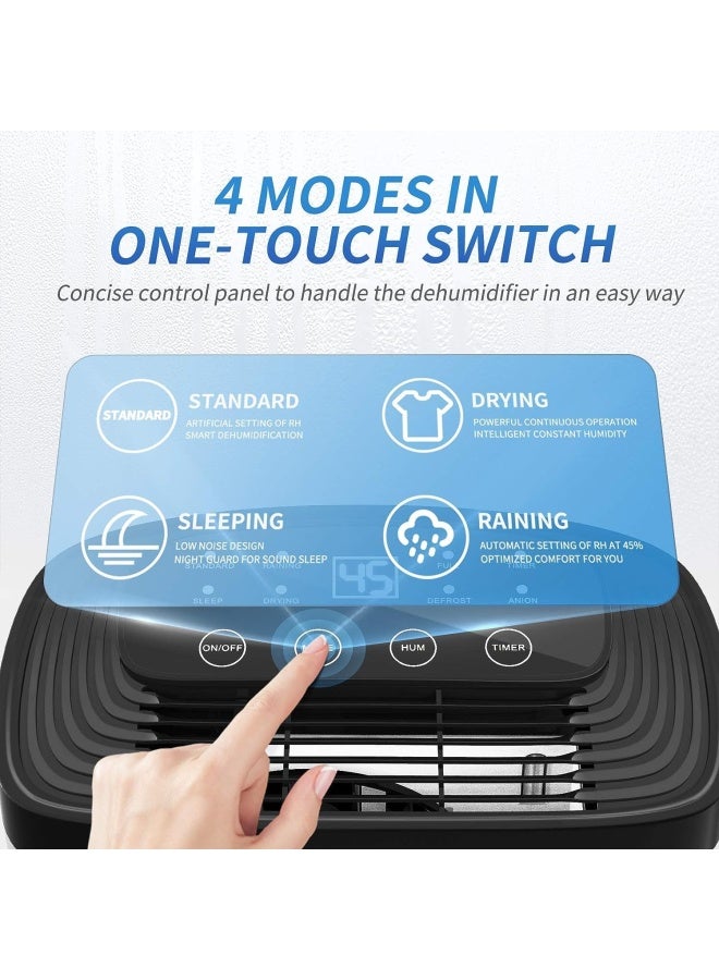 airplus مجفف هواء AIRPLUS 1500 قدم مربع للقاعدة 30 بوصة مجفف قوي للمنزل الغرف الكبيرة غرف النوم سعة كافية خزان مياه مع خرطوم تصريف AP1907 - Image 4