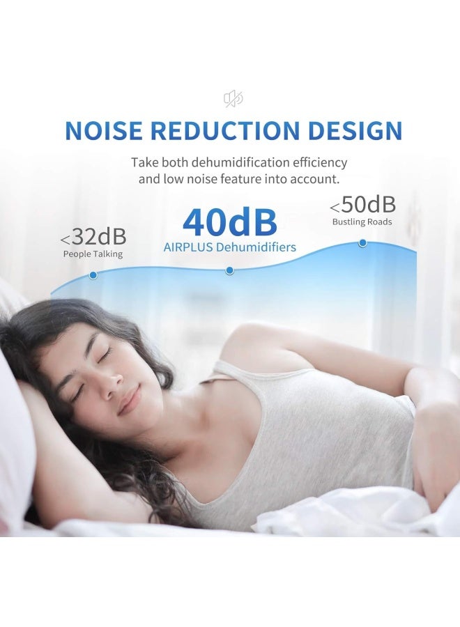 airplus مجفف هواء AIRPLUS 1500 قدم مربع للقاعدة 30 بوصة مجفف قوي للمنزل الغرف الكبيرة غرف النوم سعة كافية خزان مياه مع خرطوم تصريف AP1907 - Image 5