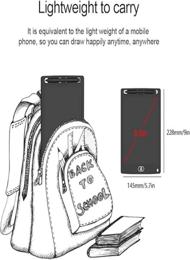 general Colourful LCD Writing Tablet, TIQUS Digital Ewriter with Erase Lock Switch, Electronic Graphics Drawing Board, Portable Handwriting Doodle Pad Office Checklist Home Learning Black - Image 5