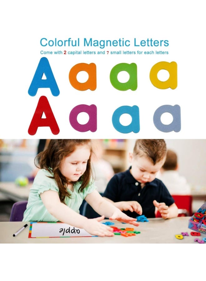 unikbebe 234 PCS Magnetic Alphabet Letter Set Toys with Storage Box, Montessori Educational Toy with Uppercase & Lowercase Letters, Double-Sided Magnetic Whiteboard + 40 Cards, STEM Early Development Spelling Learning Magnets for Kids, Toddlers & Preschool Classroom - Image 3