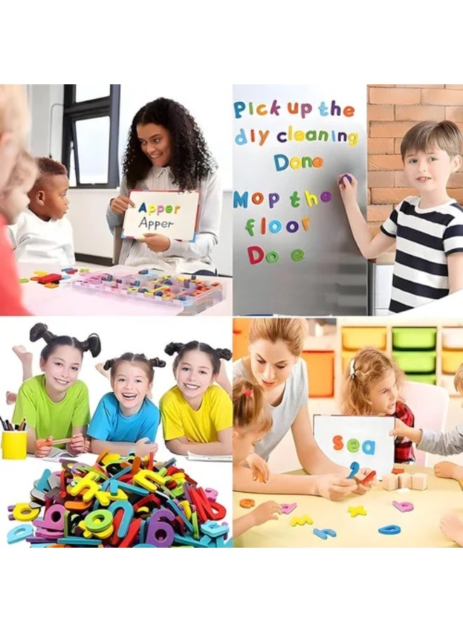 unikbebe 234 PCS Magnetic Alphabet Letter Set Toys with Storage Box, Montessori Educational Toy with Uppercase & Lowercase Letters, Double-Sided Magnetic Whiteboard + 40 Cards, STEM Early Development Spelling Learning Magnets for Kids, Toddlers & Preschool Classroom - Image 4