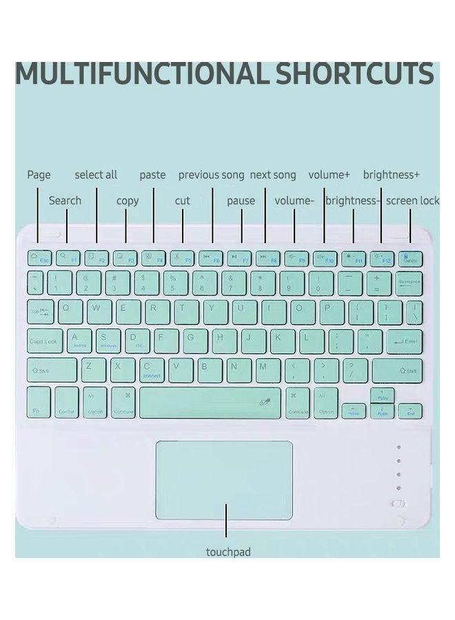 NIBEMINENT Bluetooth Keyboard With Protective Case Green  - Image 5