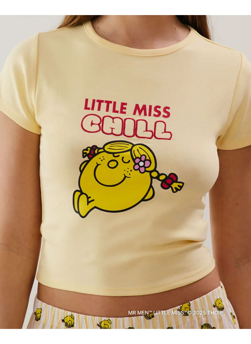UNDIZ Little miss chill jersey crop top - yellow
