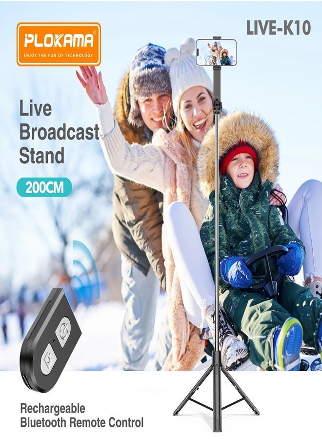 PLOKAMA K-10 Creator Stand – Live Broadcast Tripod with Phone Mount for TikTok, Reels & Vlogging - Image 5