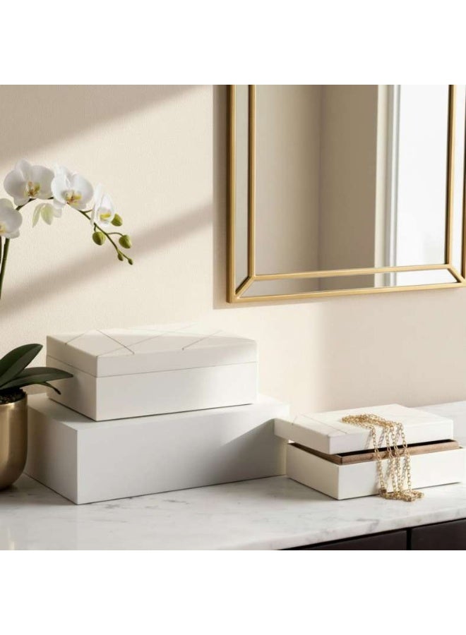 Pan Home Arya Resin Decor Box - White - Image 3
