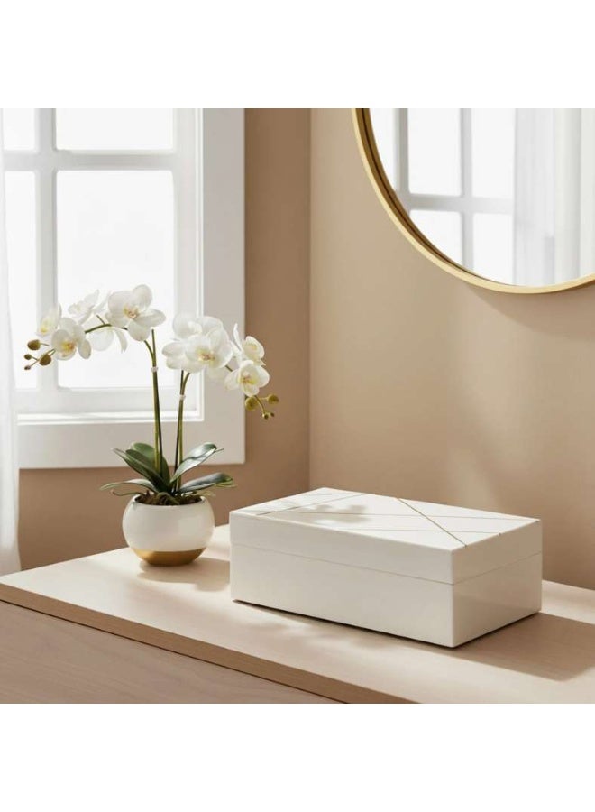 Pan Home Arya Resin Decor Box - White - Image 1