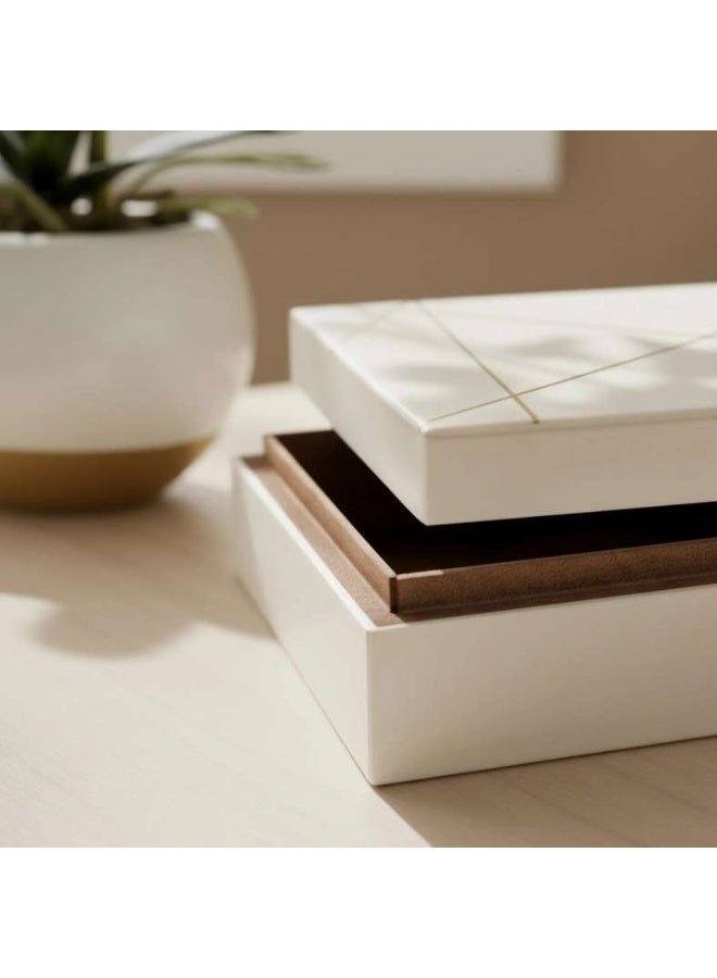 Pan Home Arya Resin Decor Box - White - Image 2