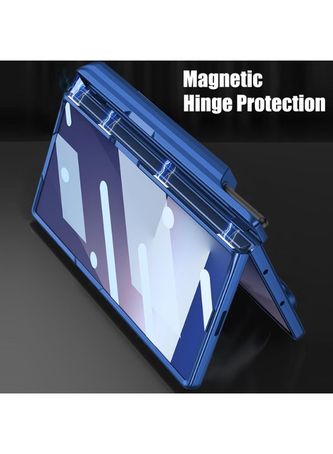 Samsung Galaxy Z Fold 7 Magnetic Case with Kickstand  Screen Protector  Magnetic Hinge  Pen Holder, 【Support Wireless Charging】 Shockproof Hard PC Cover - Image 3
