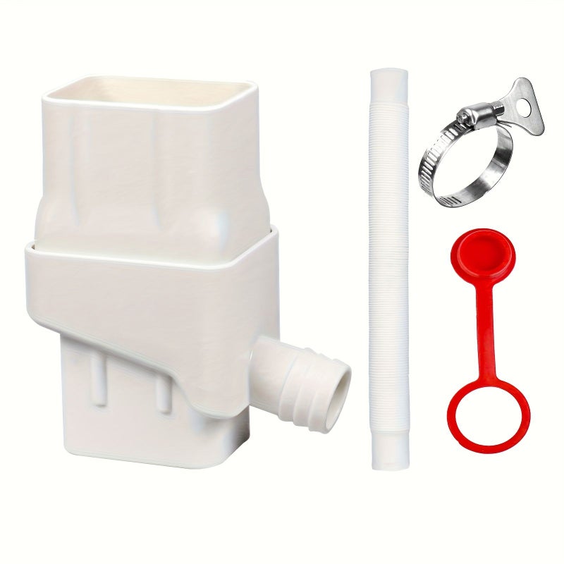 Rainwater Diverter Kit for Downspouts Brown Easy Flexible Hose Drainage System - Image 1