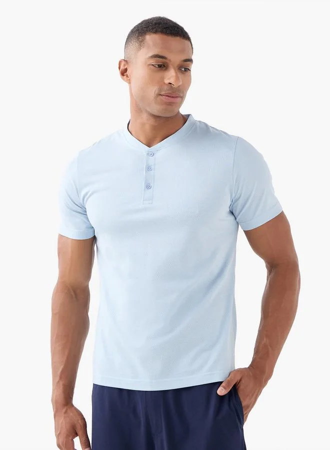 Splash FAV  Henley Collar T-shirt and Pyjama Set for Men | Best Price UAE
