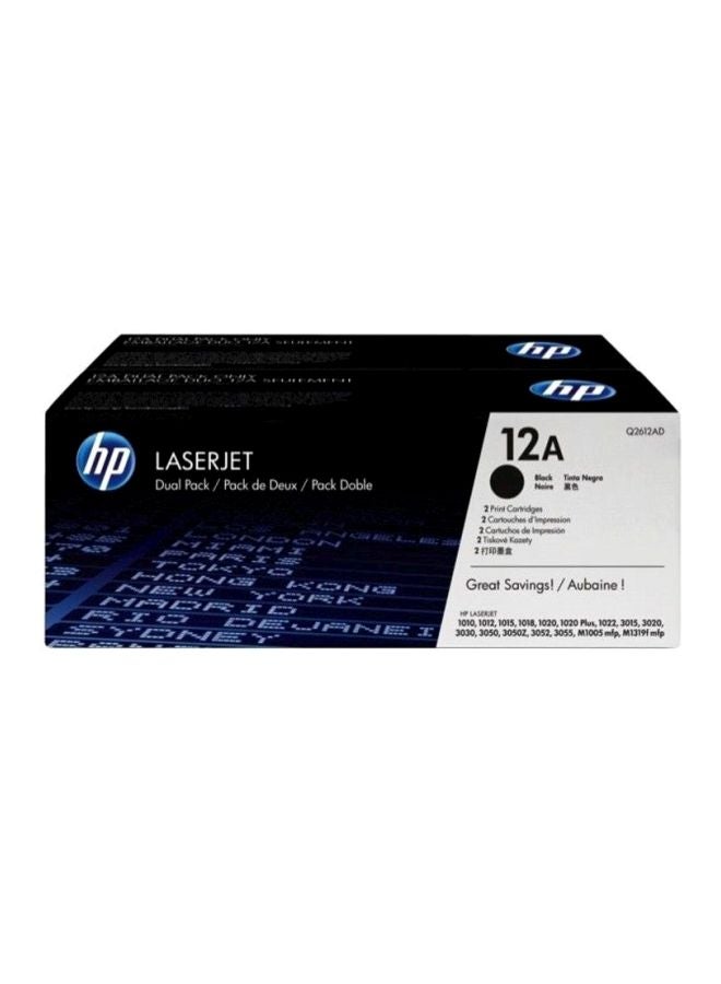 HP خرطوشة حبر 12A أصلية لطابعة ليزر جيت أسود - Image 2