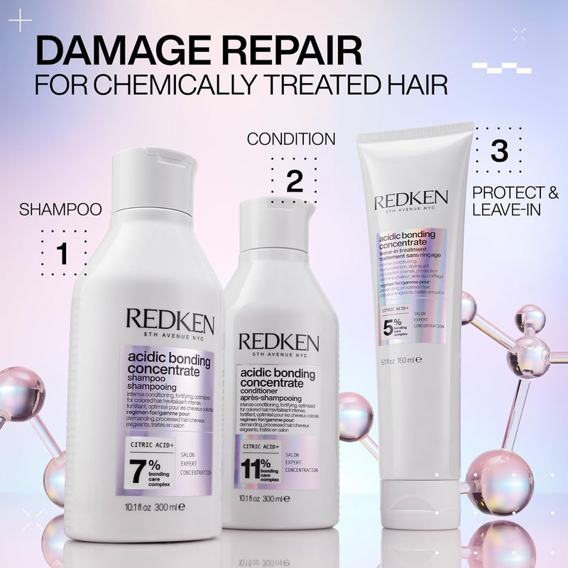 Redken Bonding Conditioner for Damaged Hair Repair | Acidic Bonding Concentrate | For All Hair Types | 1 Fl. Oz. - Image 4