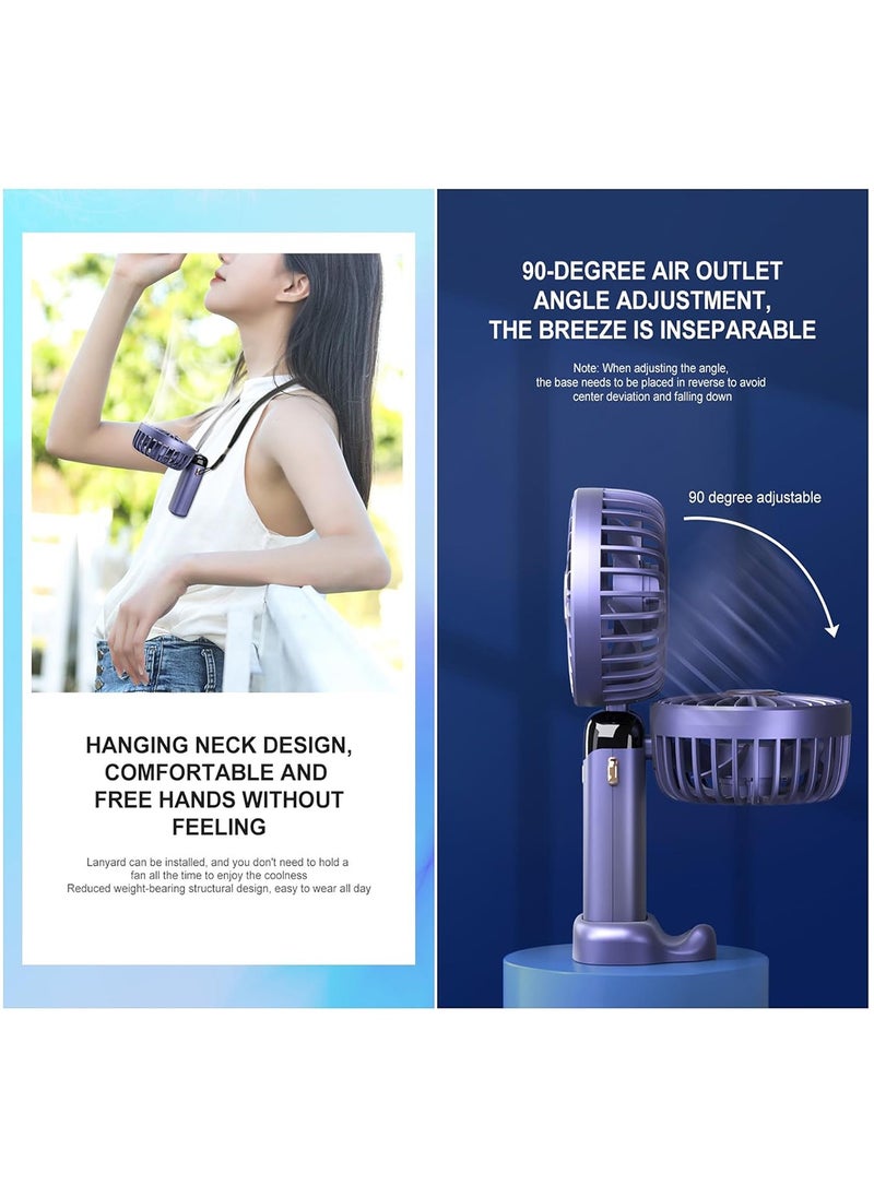 Multifunctional Handheld Fan 3000mAh Battery Operated Fan with Base LED Digital Display 90° Foldable 5 Speeds Portable Mini Desk Cooling Fan with Neck Lanyard - pzsku/ZE347B2B722FBB2ABA09EZ/45/_/1726127705/4c447f93-70c0-4579-990d-6bd84c2c649c