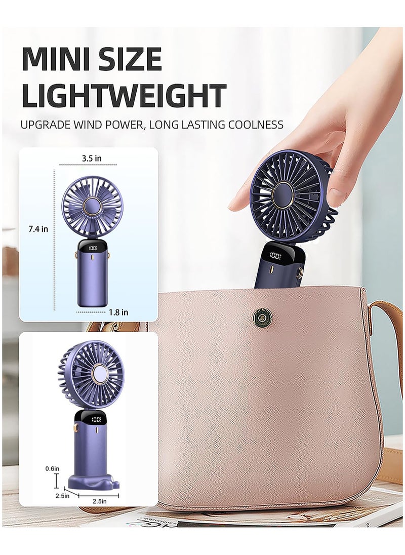 Multifunctional Handheld Fan 3000mAh Battery Operated Fan with Base LED Digital Display 90° Foldable 5 Speeds Portable Mini Desk Cooling Fan with Neck Lanyard - pzsku/ZE347B2B722FBB2ABA09EZ/45/_/1726127707/a441b76b-b368-4431-952e-5b283cdff3a5