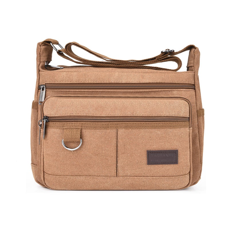New Fashion Canvas Bag, Wear-Resistant Tool Bag, Large Men'S Shoulder Crossbody Bag, Large Capacity Travel Bag