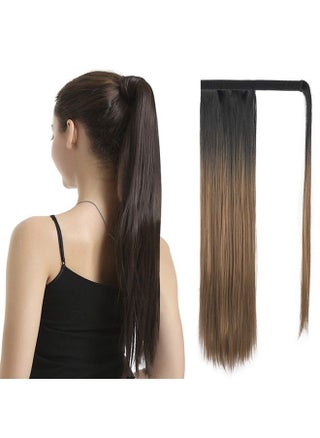 26 inch Ponytail Extension Long Straight Wrap Around Clip in Synthetic Fiber Hair for Women - Black to Strawberry Blonde - pzsku/ZE347BDF6F54577CD27E9Z/45/_/1681676294/d65995e0-ee49-4c65-b583-aee6f225928b