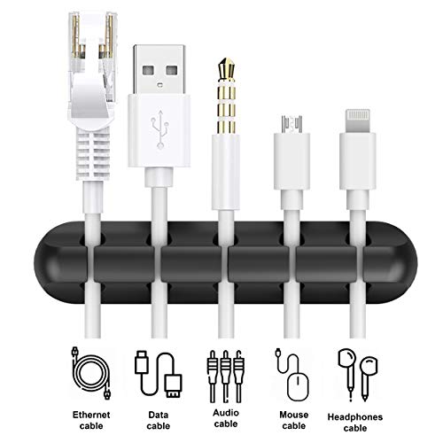 INCHOR Cord Organizer, Cable Clips Cord Holder, Cable Management USB Cable Power Wire Cord Clips, 2 Packs Cable Organizers for Car Home and Office (5, 3 Slots) - Image 3